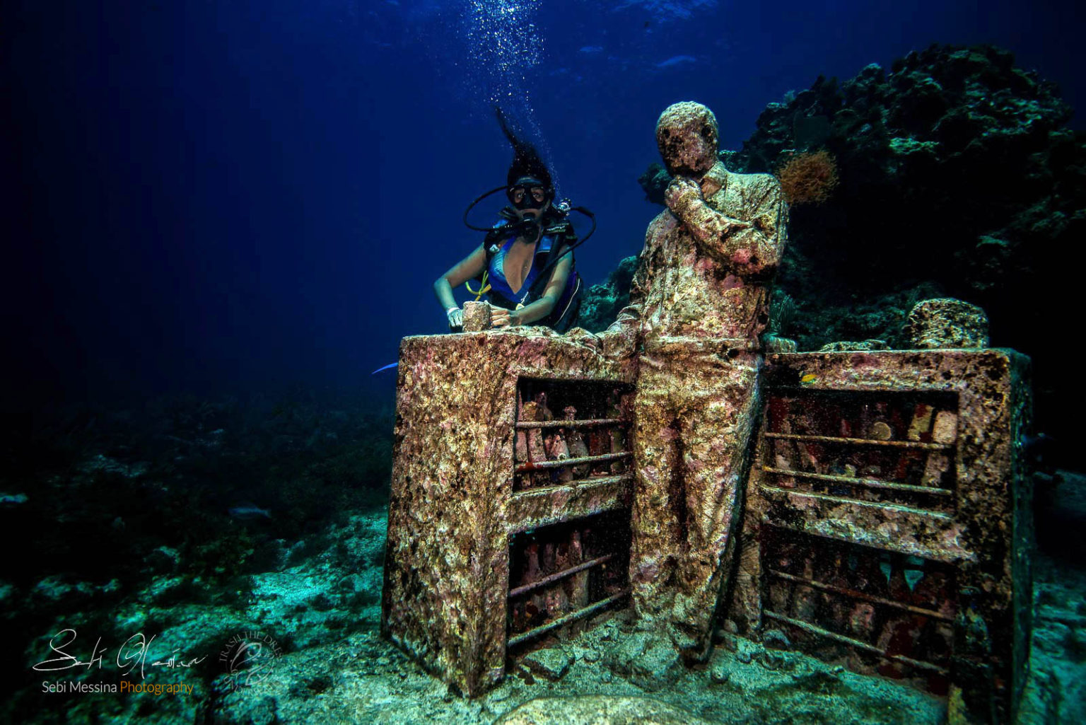 Cancun underwater photography barcelo maya caribe wedding