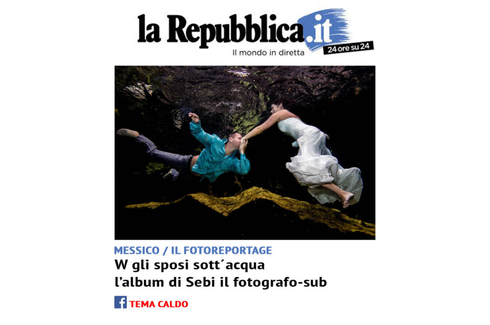 Underwater Trash The Dress Front page Repubblica.it