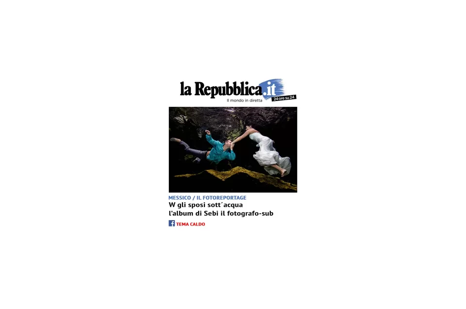 Underwater Trash The Dress Front page Repubblica.it