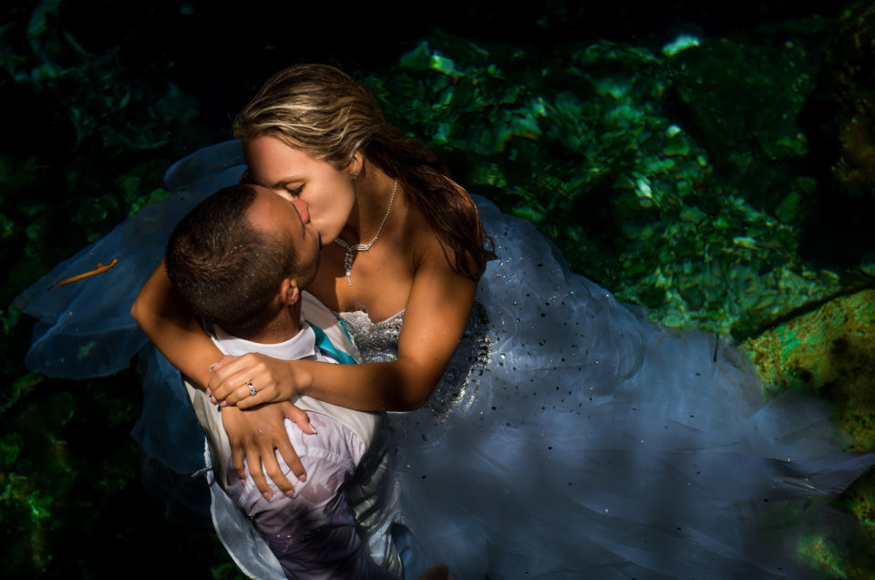 Post wedding underwater photography – Bettina & Nikolasz
