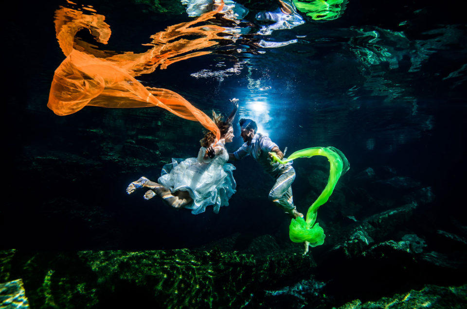 Underwater Trash The Dress Mexico – Julie and Hantar
