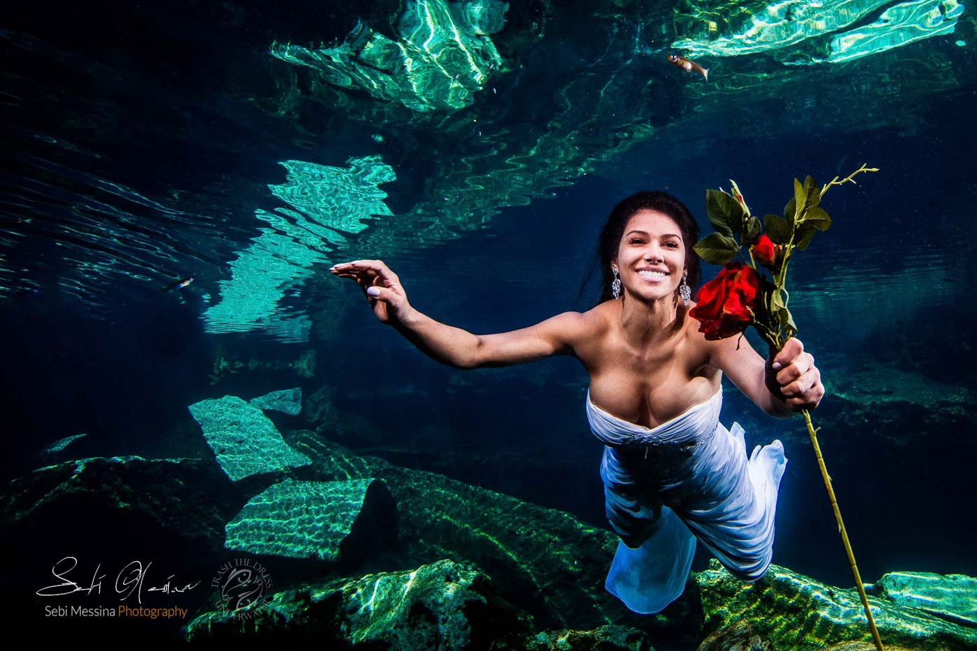 Trash The Dress Cenote - Sebi Messina Photography