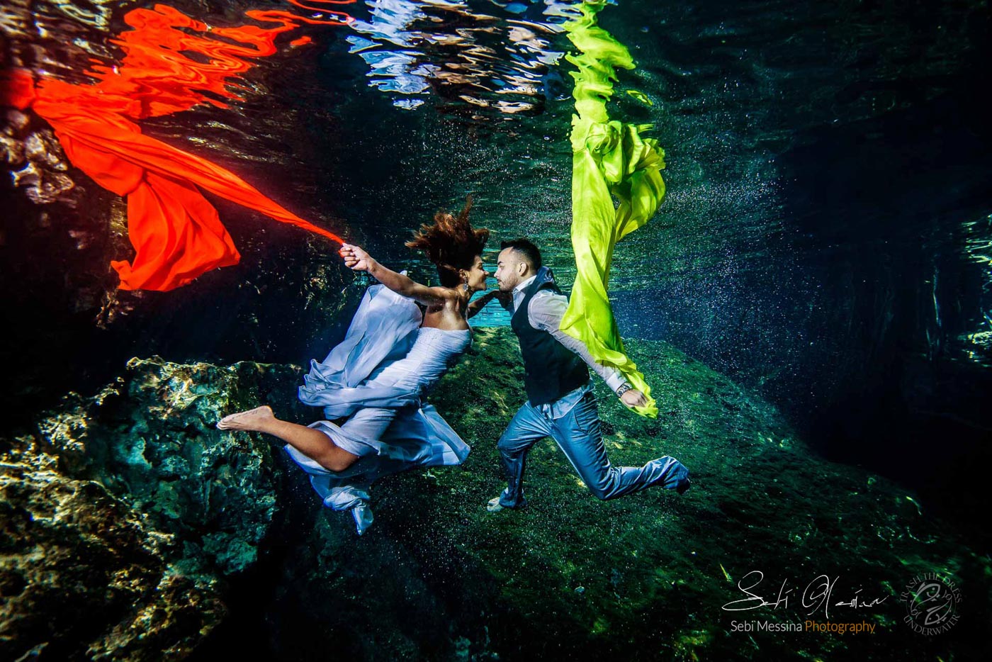 Trash The Dress Cenote - Sebi Messina Photography