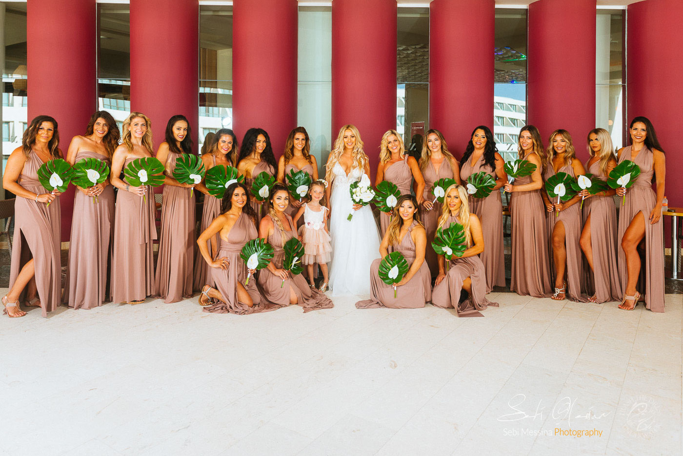 Bridesmaids at a destination wedding in Cancun Mexico – Sebi Messina Photography