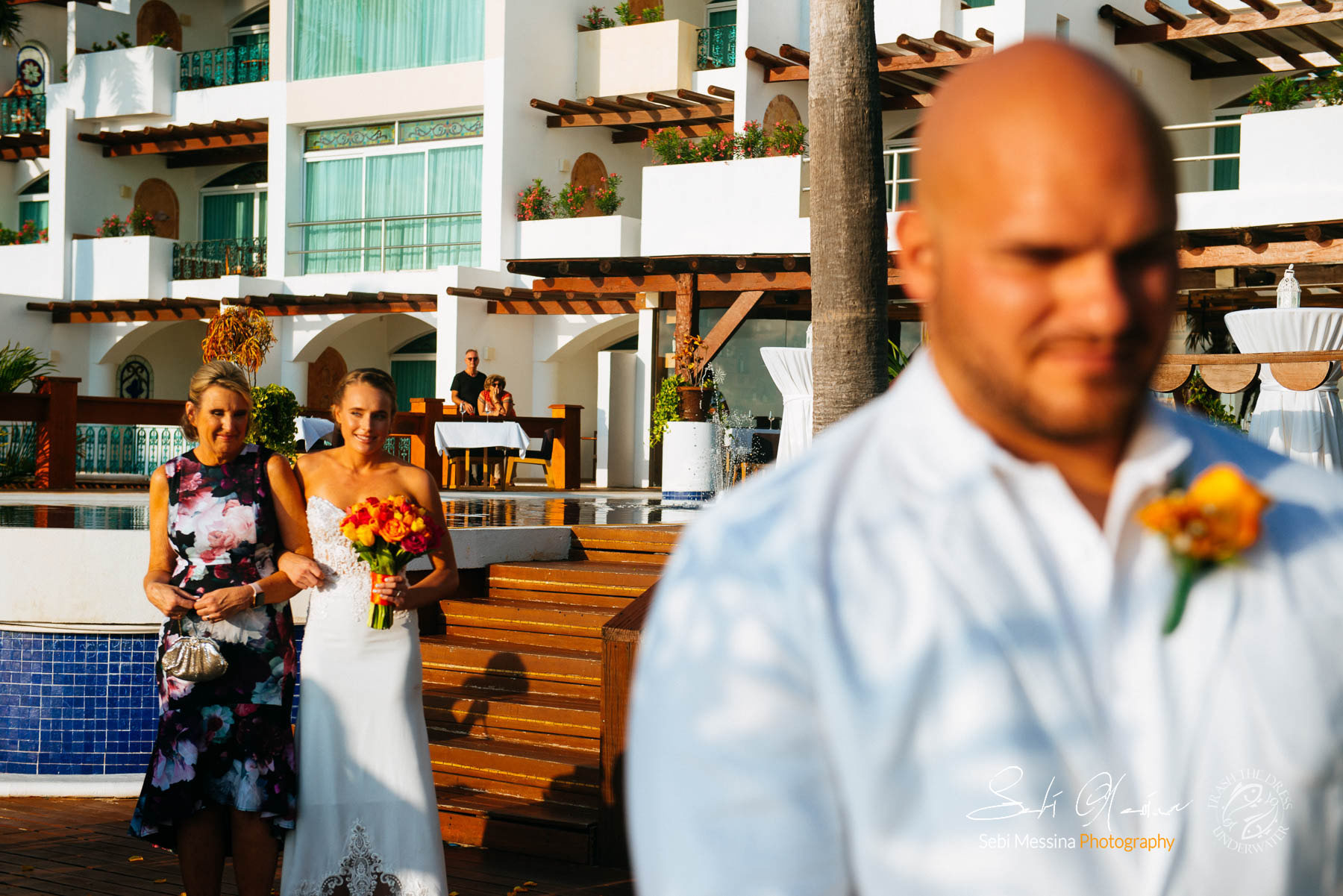 First Look - Isla Mujeres Destination Wedding Zoetry Villa Rolandi