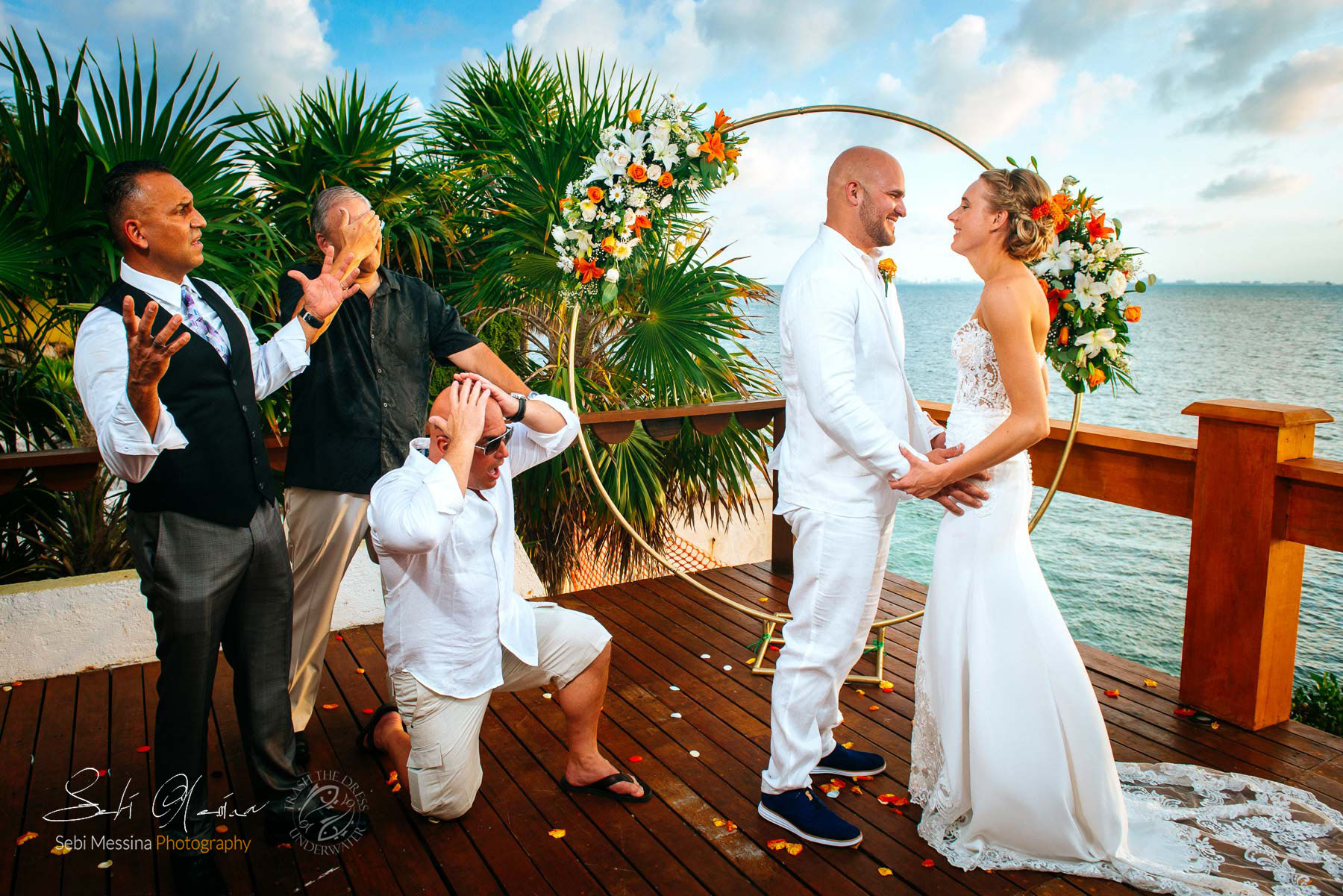 Funny shots - Destination Wedding Ceremony - Zoetry Villa Rolandi