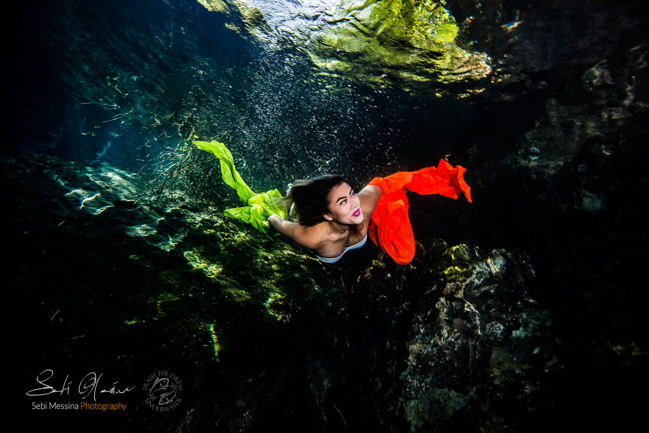 Asian model - Underwater Birthday Photoshoot