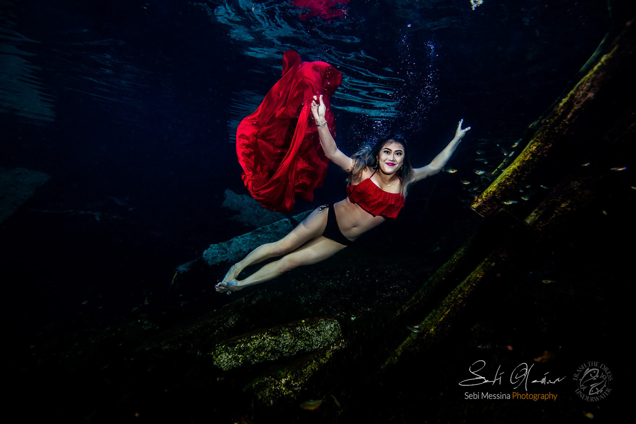 Asian model - Underwater Birthday Photoshoot