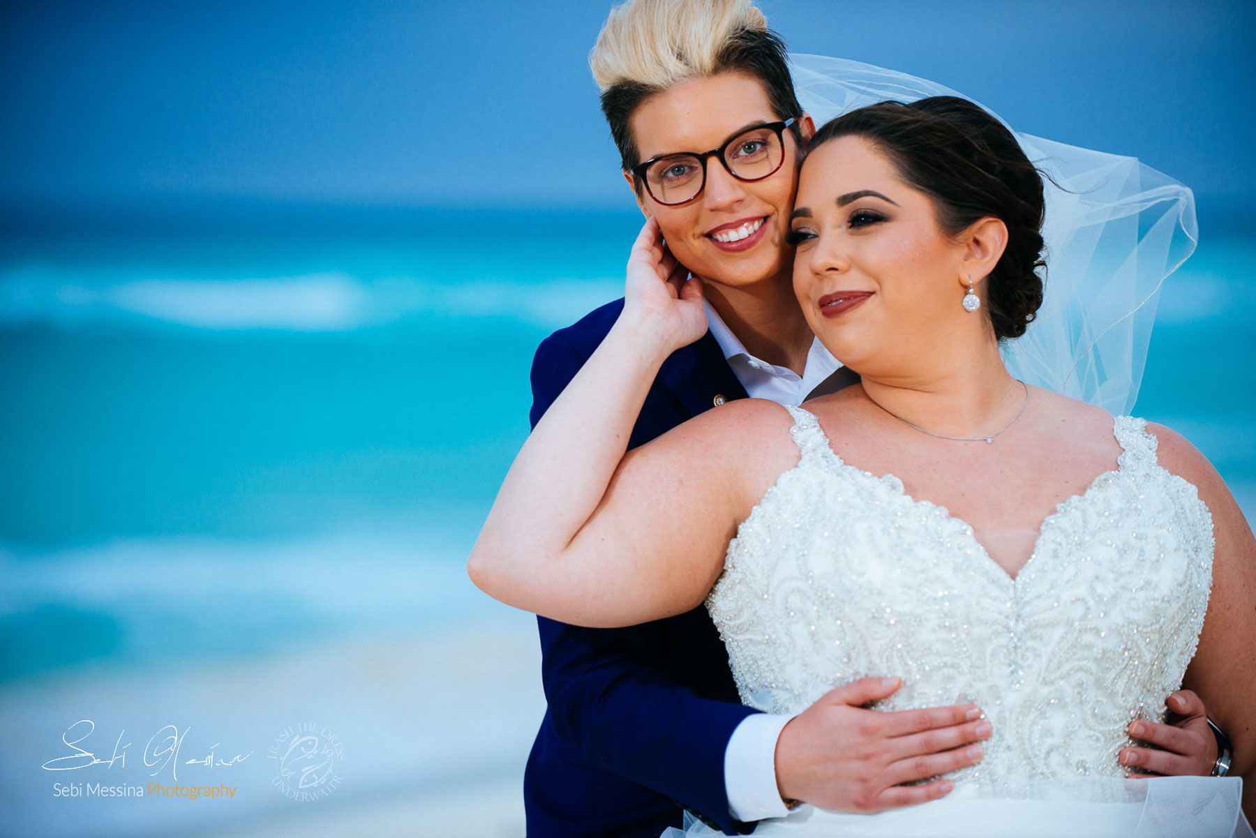 Two Brides on the beach