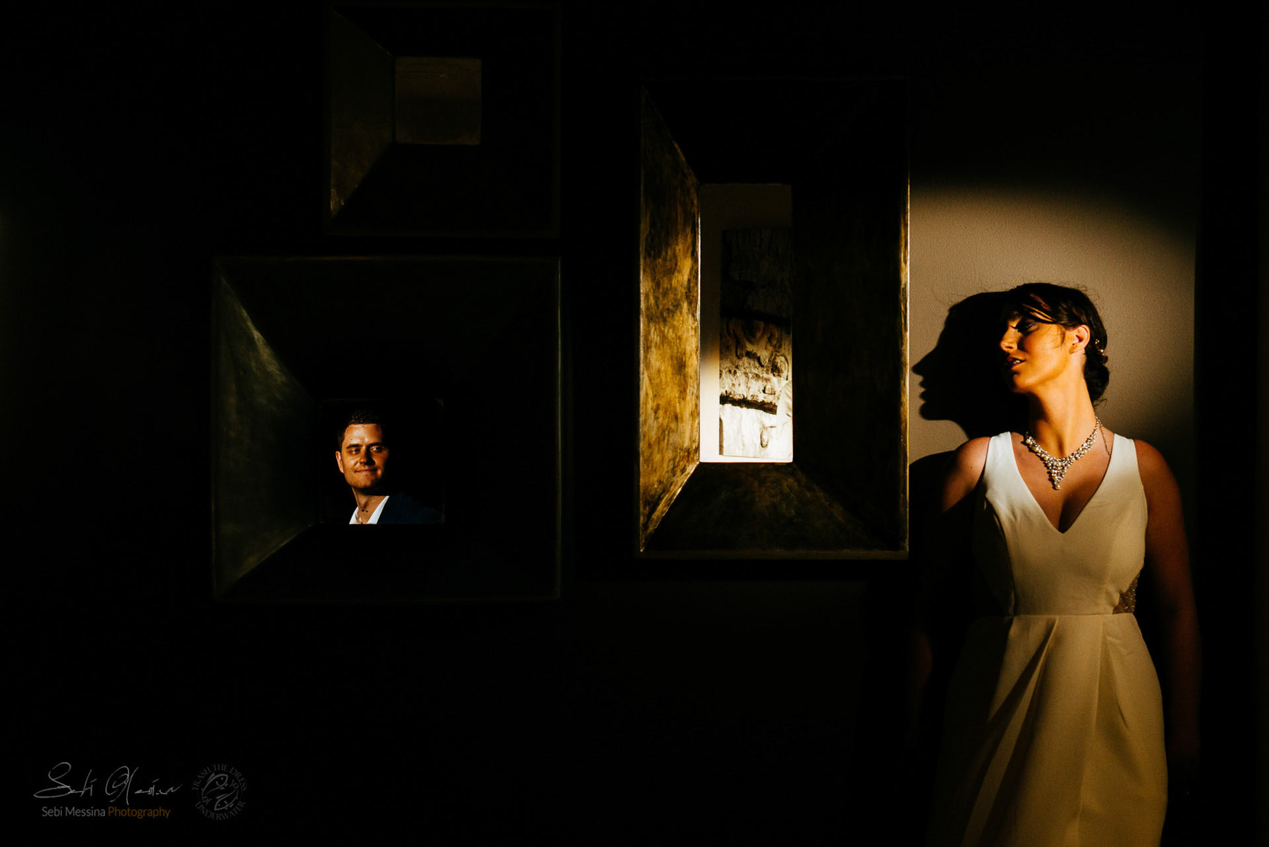 Bride and Groom Mirror Reflections