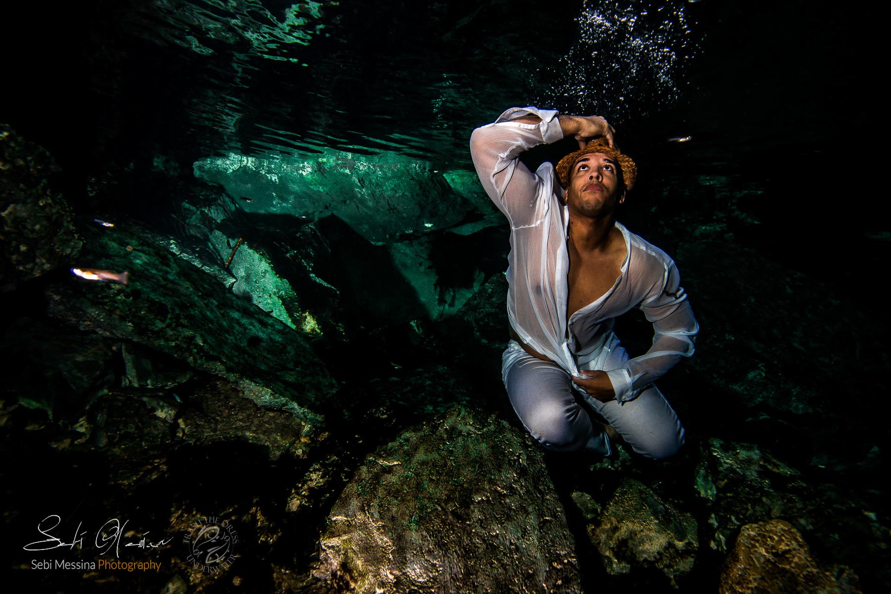 Cenote Underwater Photoshoot - The Water Dancer - Sebi Messina Photography
