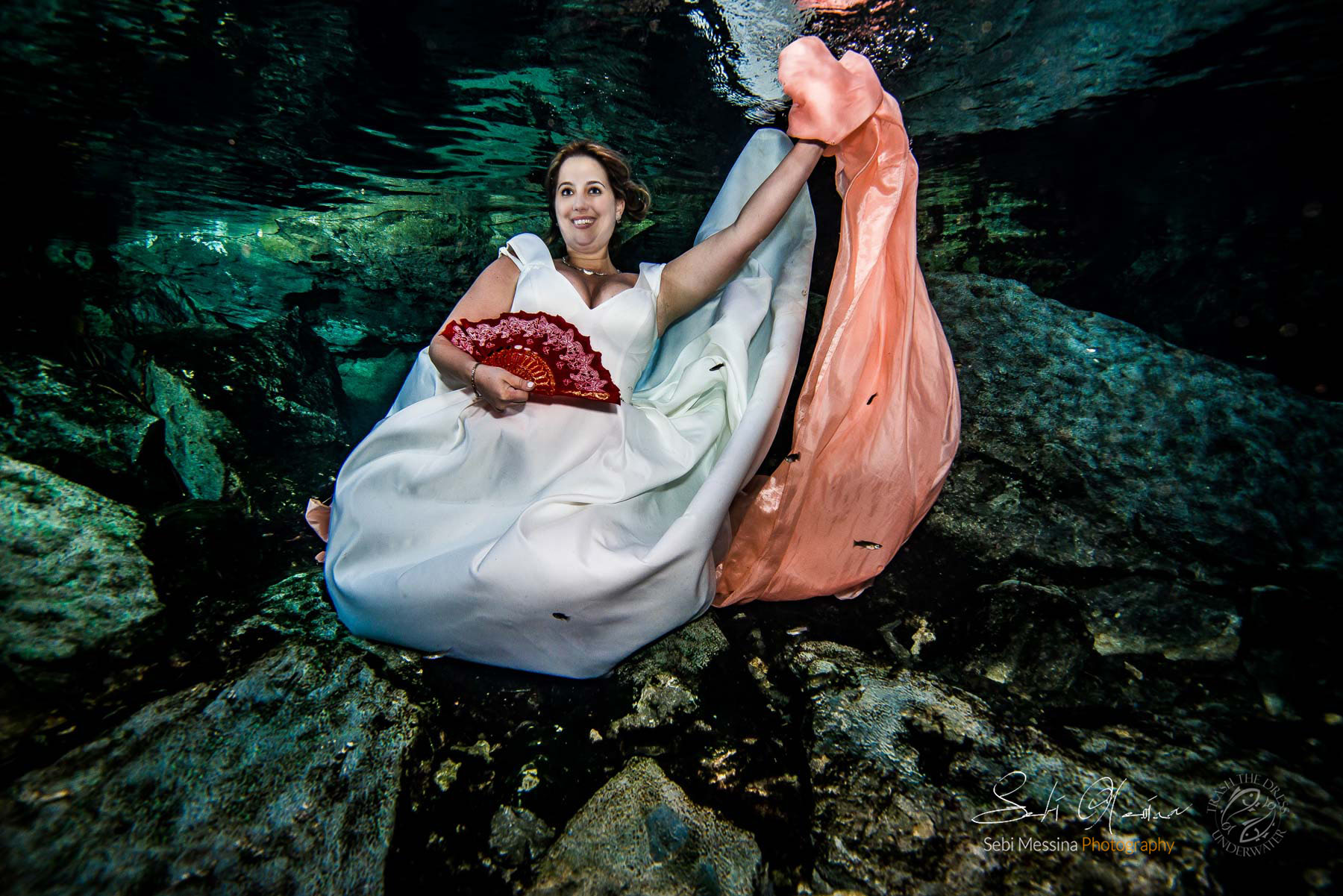 Underwater Trash The Dress Tulum - Sebi Messina Photography