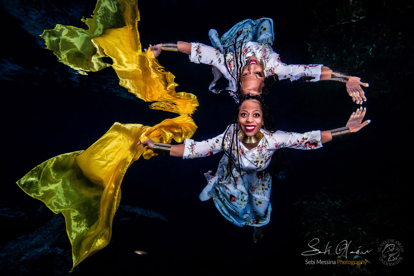 Underwater Cenote Portrait Tulum – Underwater Modeling Mexico - Sebi Messina Photography
