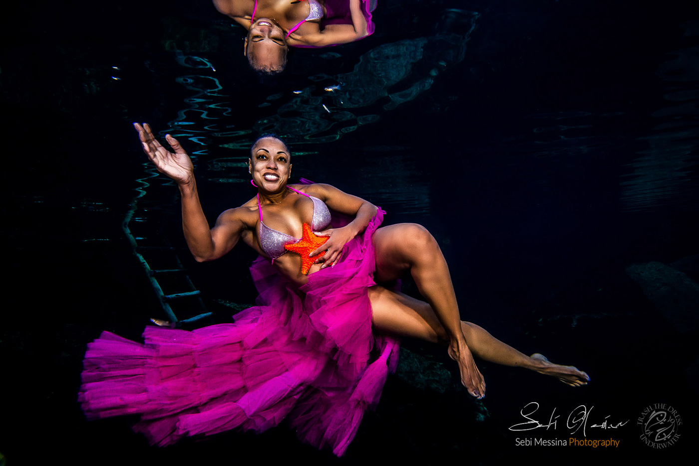 Underwater Cenote Photoshoots - Underwater Modeling Mexico - Sebi Messina Photography