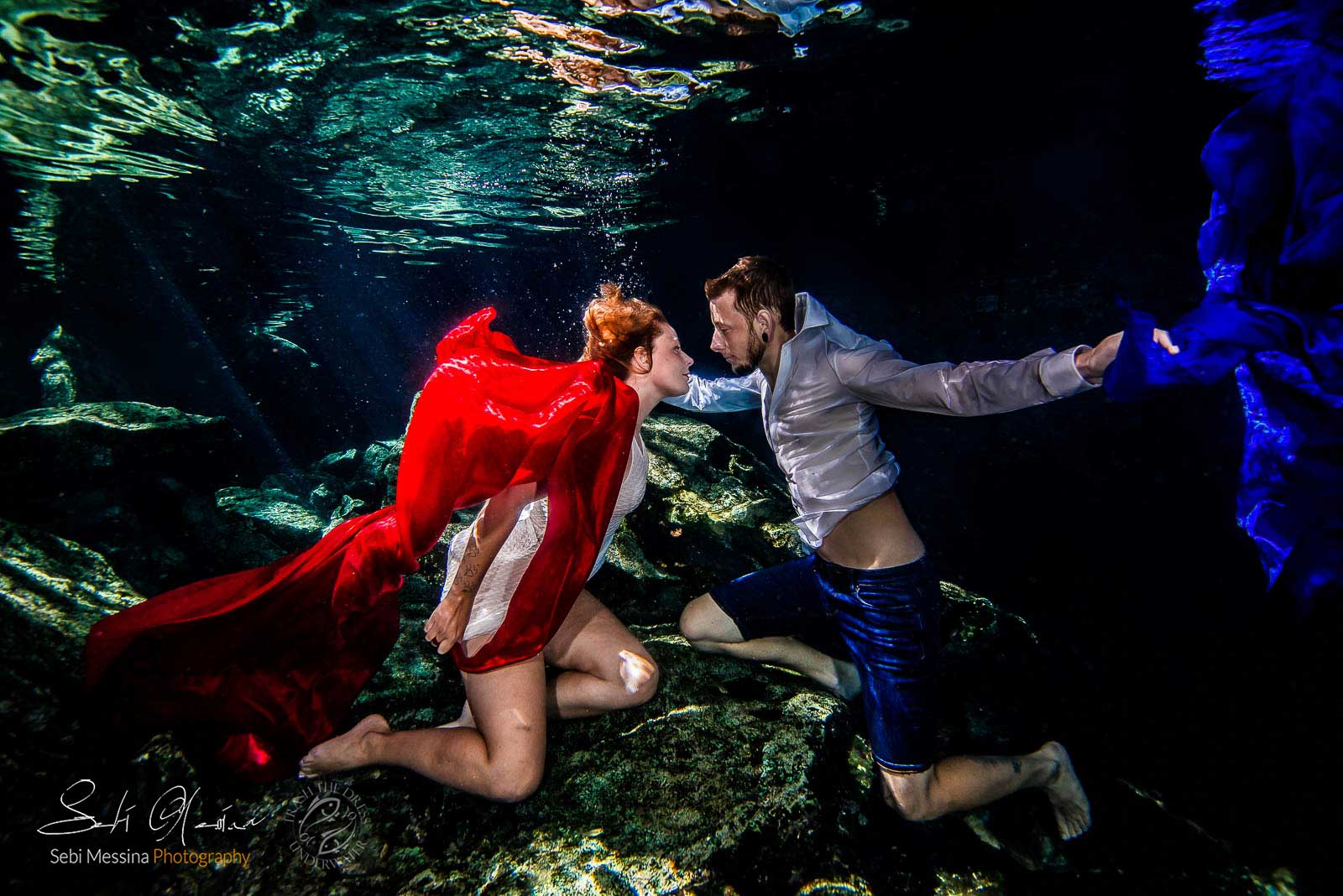 Surprise Proposal Photoshoot Mexico – Cenote Underwater Photoshoot – Playa del Carmen - Tulum